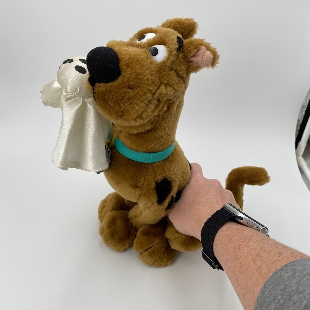 Vintage 2002 Scooby-Doo Plush with Ghost Toy Network Cartoon Network 10"
